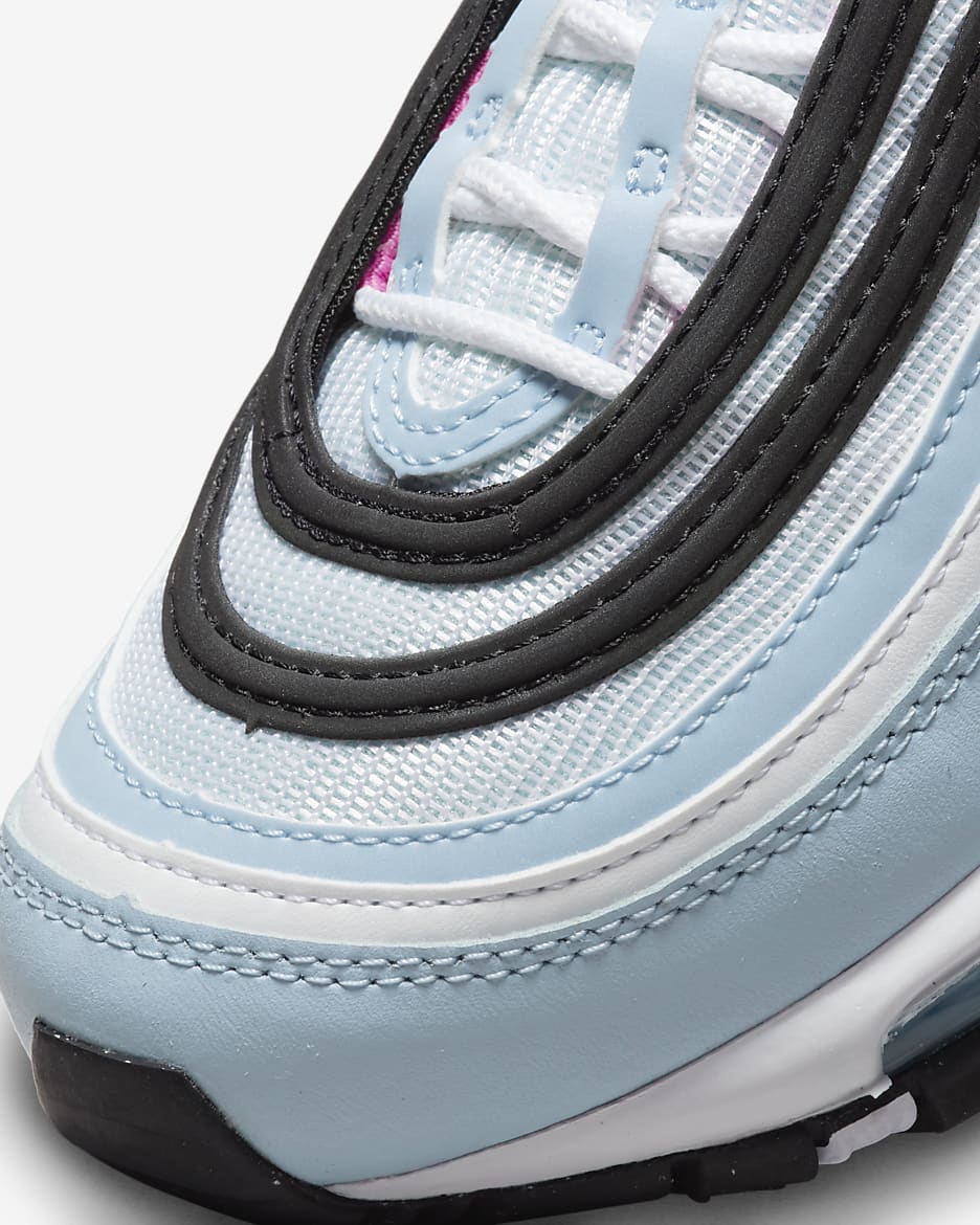 Nike Air Max 97 Older Kids' Shoes - Blue Whisper/White/Blue Lightning/Opti Yellow