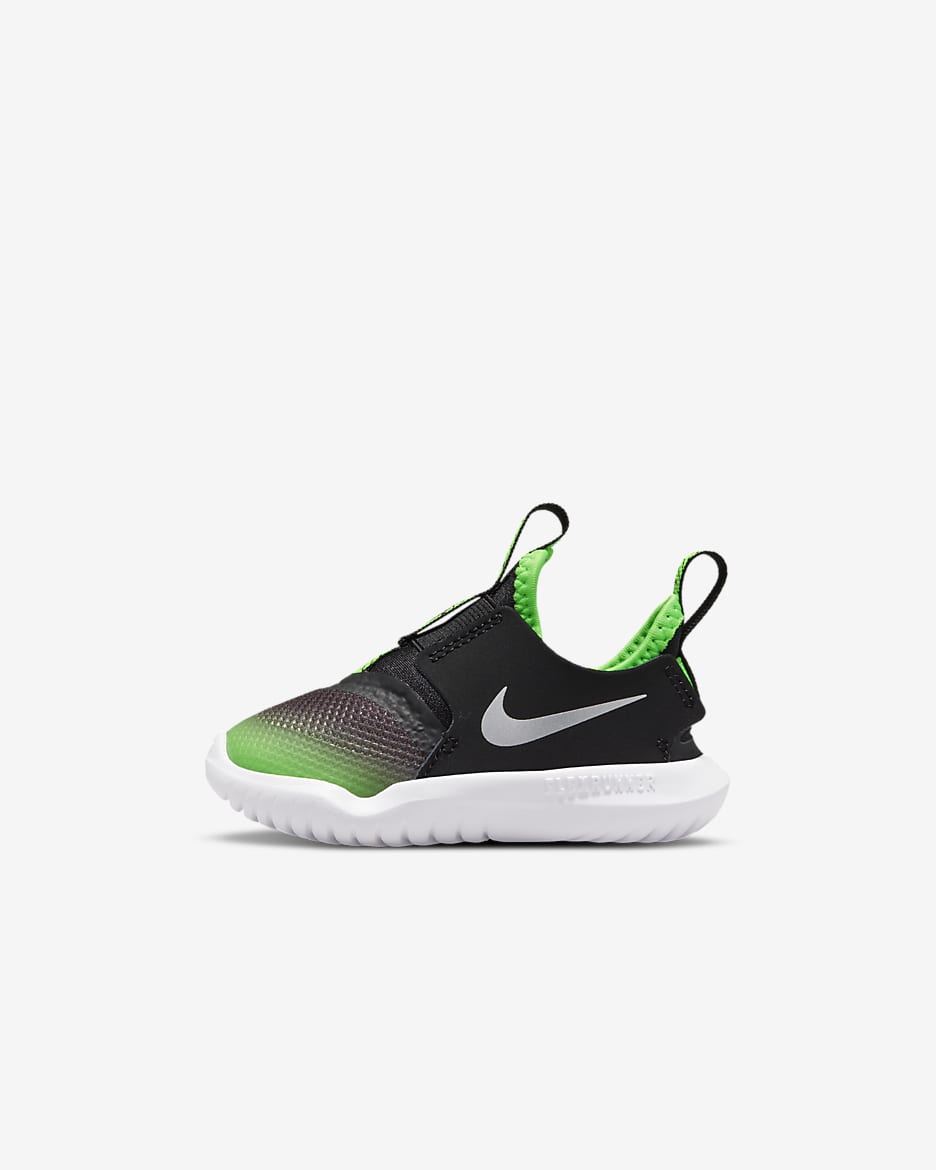 Calzado para bebé e infantil Nike Flex Runner - Negro/Verde strike/Cromo