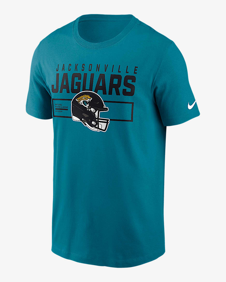 Jacksonville Jaguars Helmet Essential Men's Nike NFL T-Shirt - Teal