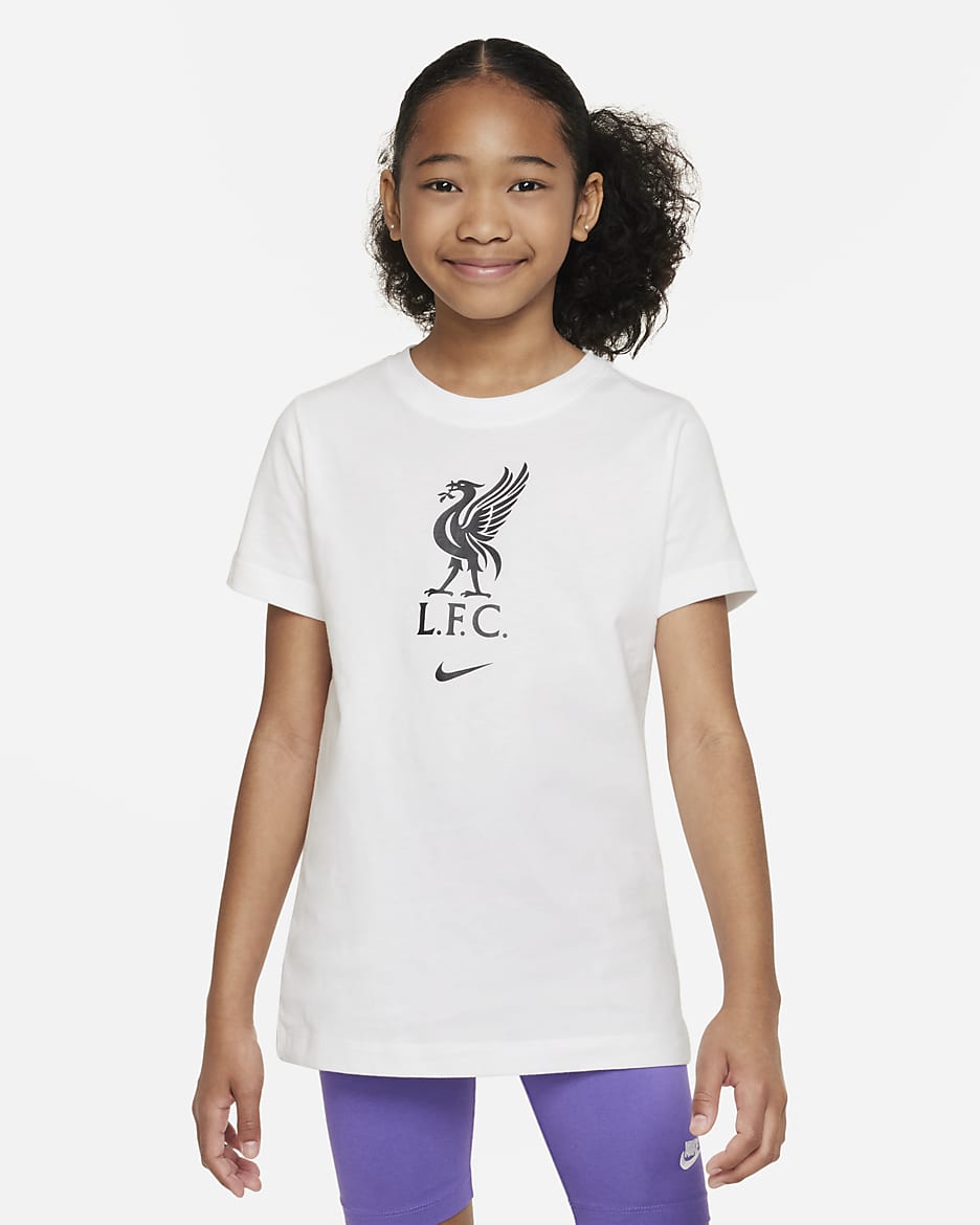 Liverpool FC Crest Big Kids' Nike T-Shirt - White