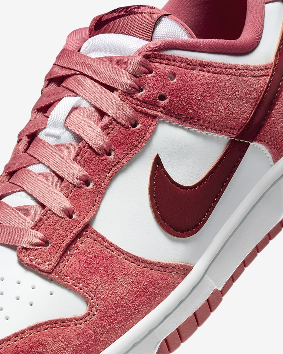 Nike Dunk Low Women's Shoes - White/Adobe/Dragon Red/Team Red