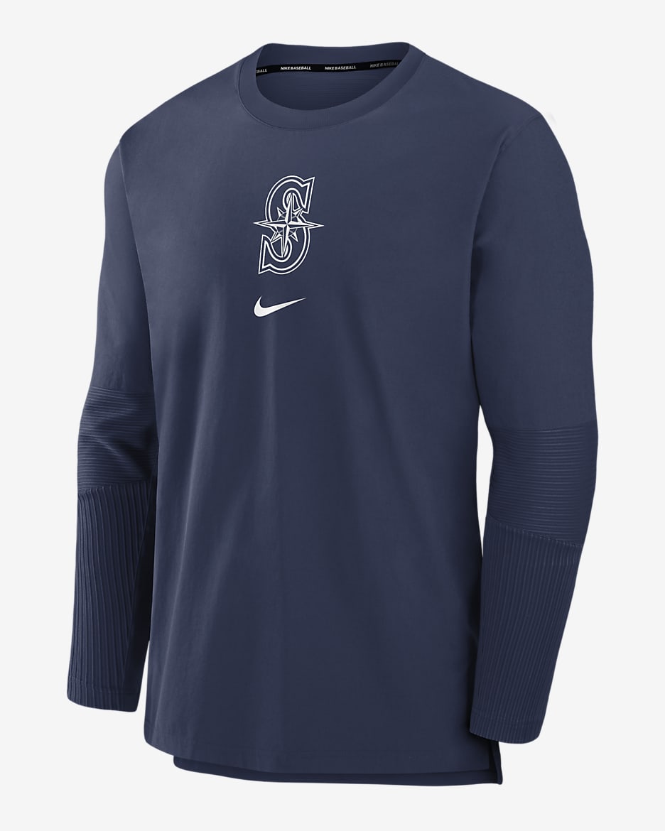 Seattle Mariners Authentic Collection Player Men's Nike Dri-FIT MLB Pullover Jacket - Navy