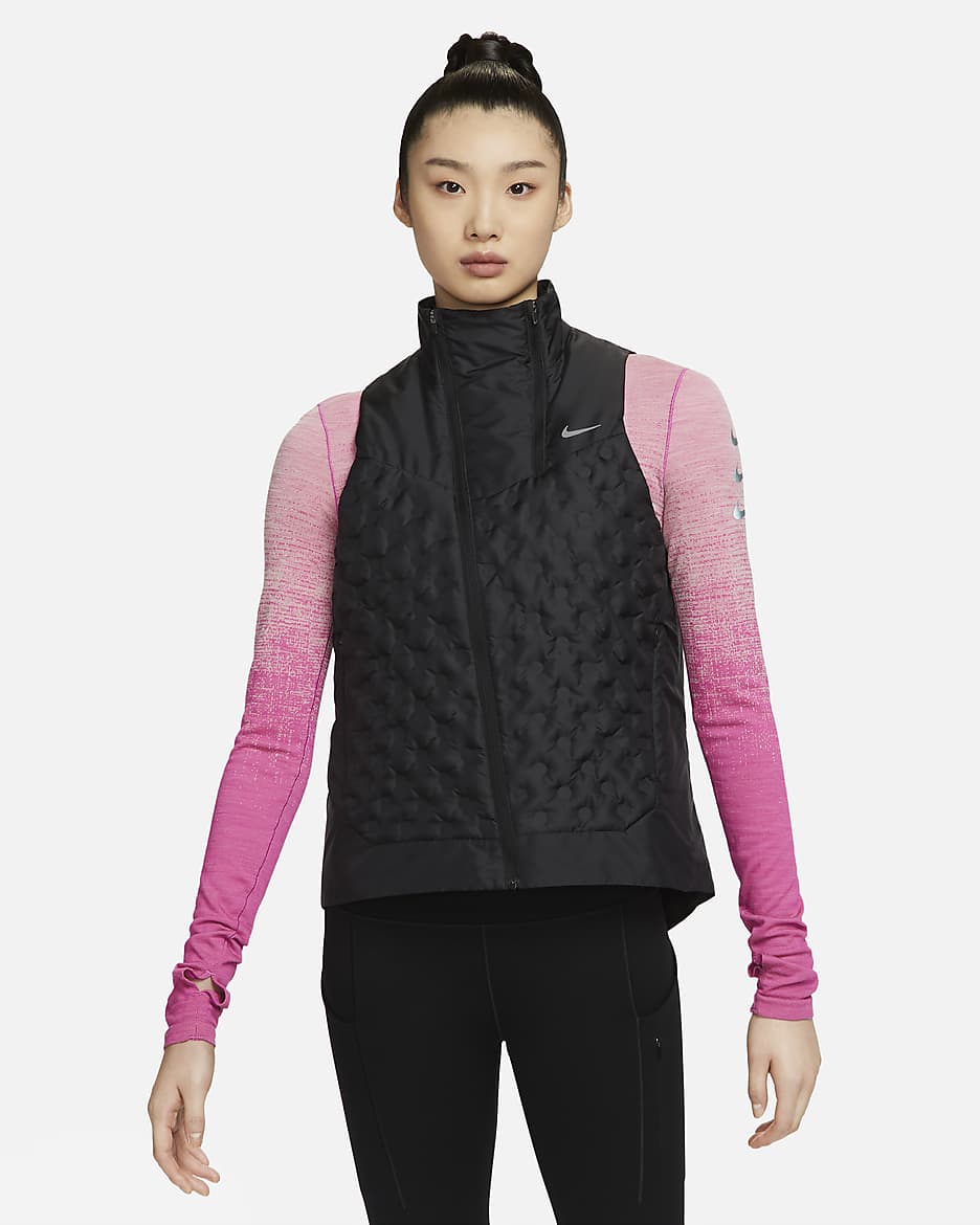 ナイキ Therma-FIT ADV レペル エアロロフト ウィメンズ ランニングベスト - ブラック