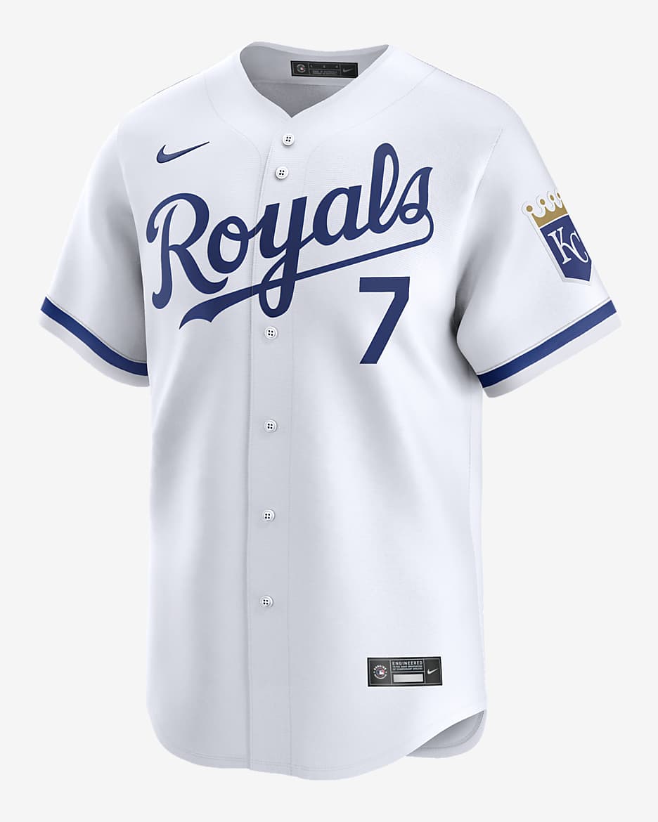 Jersey Nike Dri-FIT ADV de la MLB Limited para hombre Bobby Witt Jr. Kansas City Royals - Blanco
