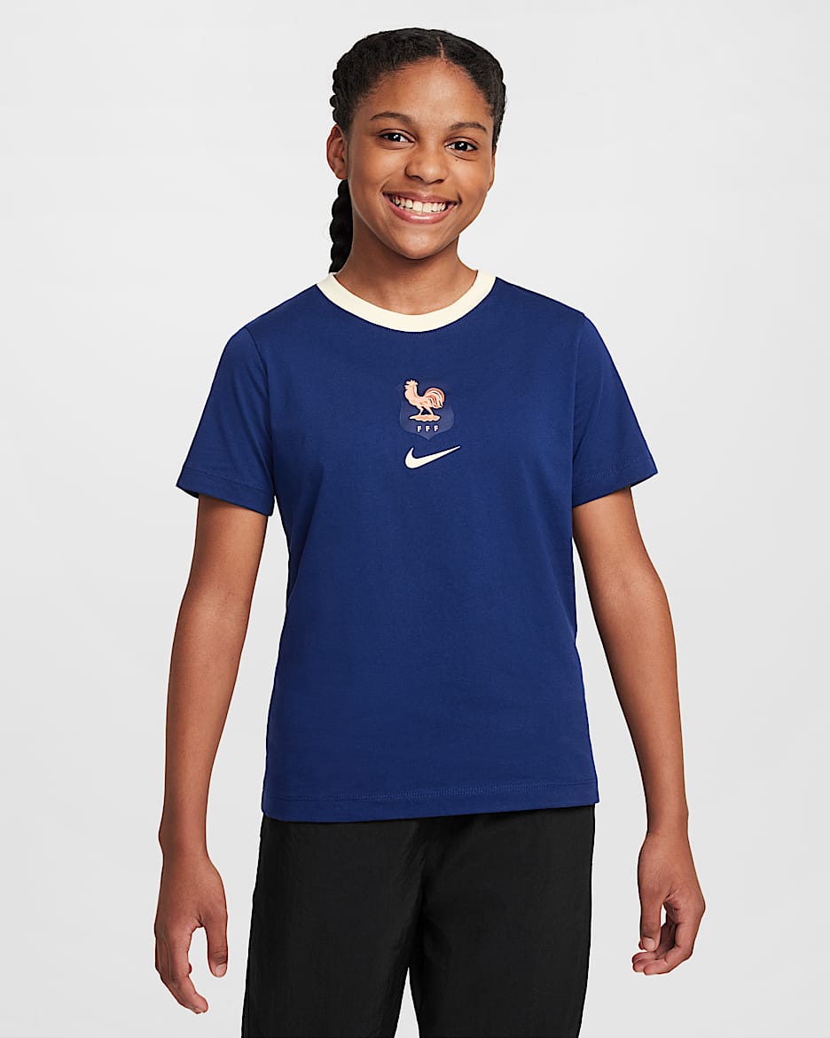 FFF Older Kids' Nike Football T-Shirt - Blue Void