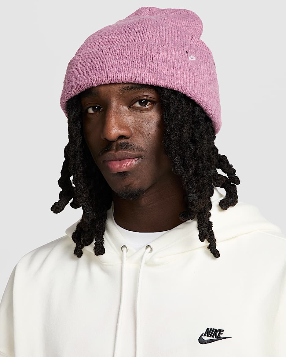 Gorro Nike Peak - Polvo ciruela/Blanco/Polvo ciruela