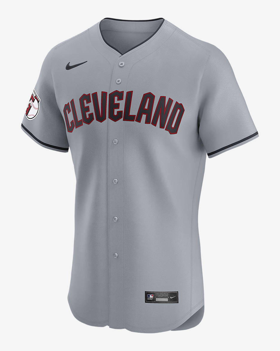 Jersey Nike Dri-FIT ADV de la MLB Elite para hombre Cleveland Guardians - Gris
