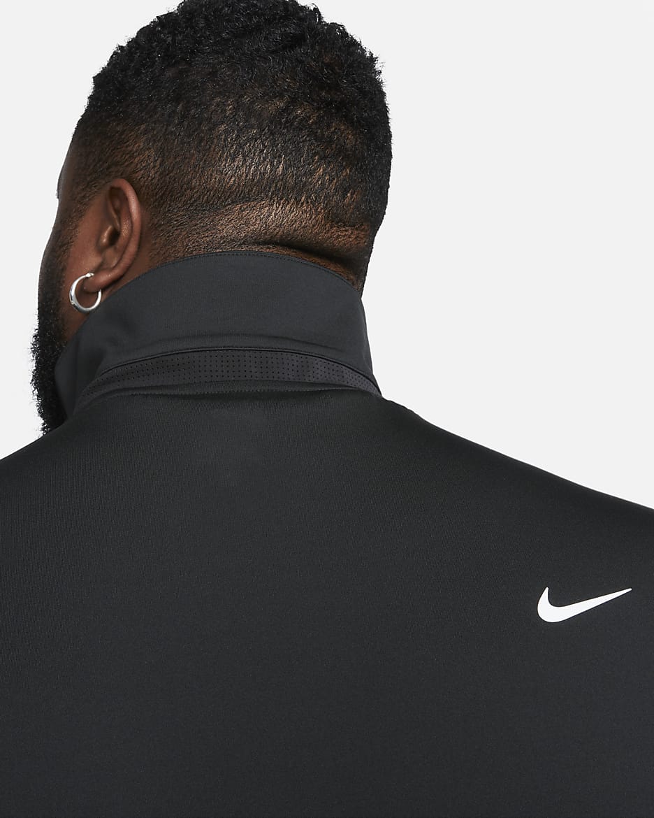 Nike Dri-FIT Tour Men's Solid Golf Polo - Black/White
