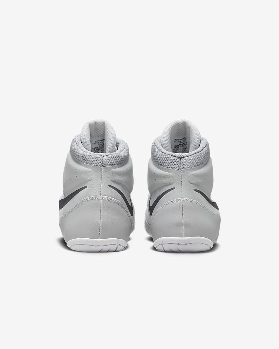 Nike Fury Wrestling Shoes - White/Wolf Grey/Dark Grey