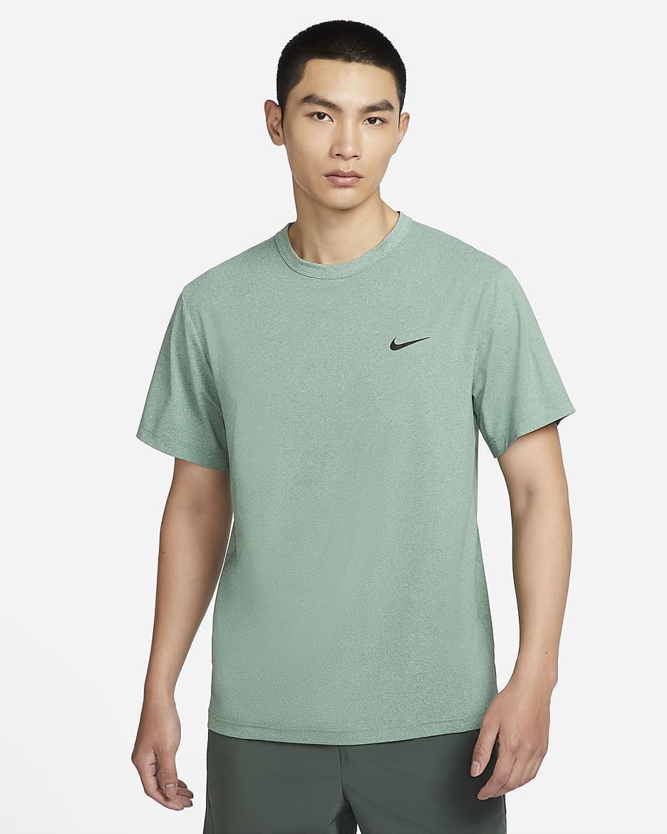 Nike Dri-FIT UV Hyverse Men's Short-Sleeve Fitness Top - Bicoastal/Heather/Black