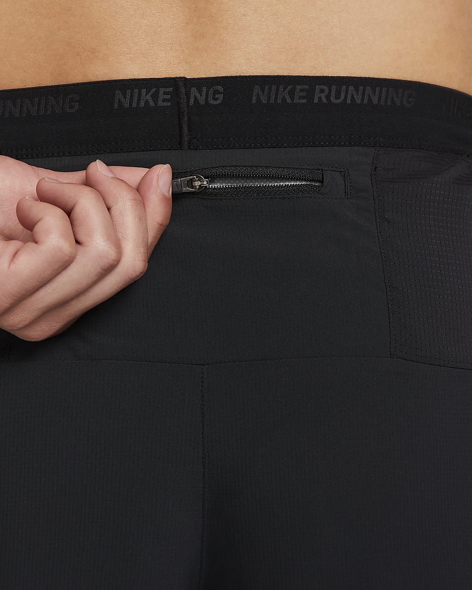 Nike Dri-FIT Stride Men's 7" Brief-Lined Running Shorts - Black/Black