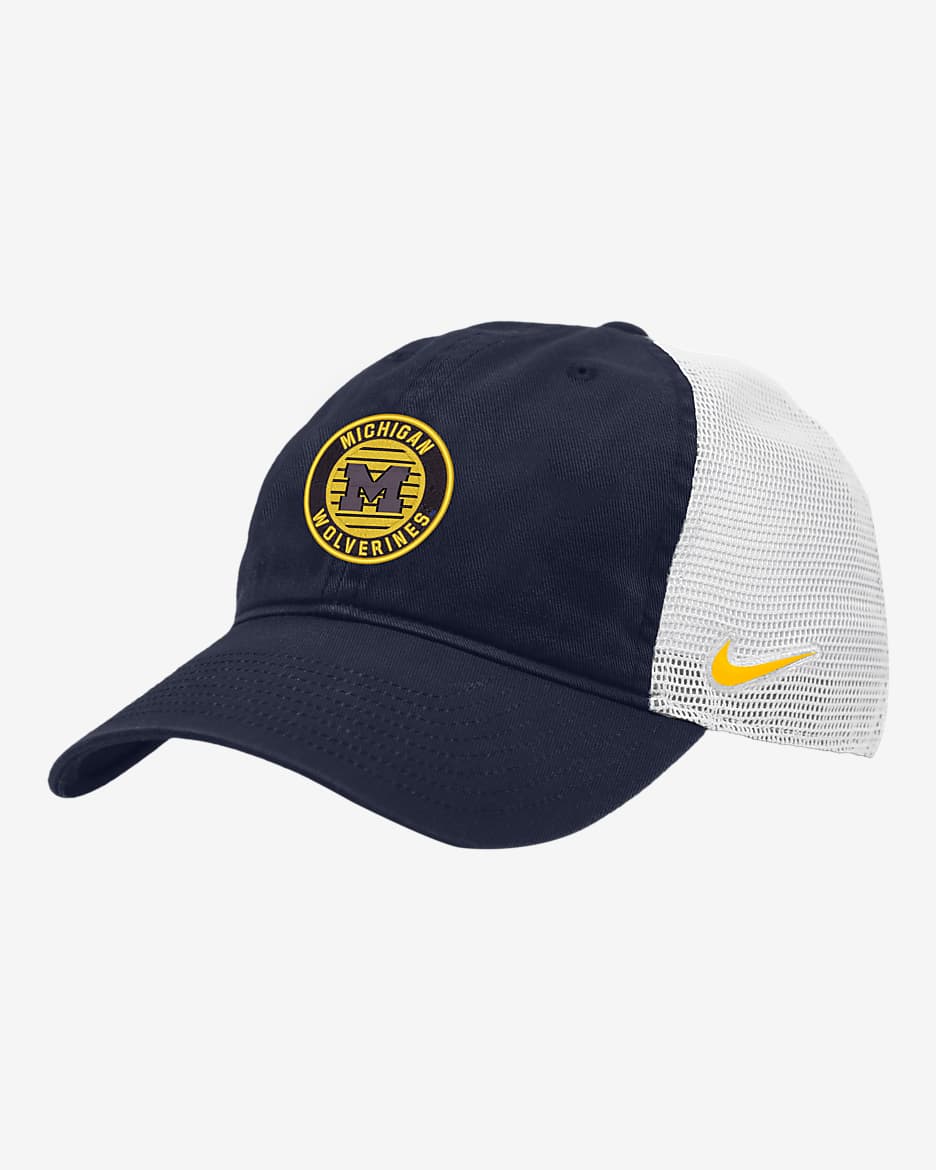 Gorra de rejilla universitaria Nike Michigan Heritage86 - Azul marino
