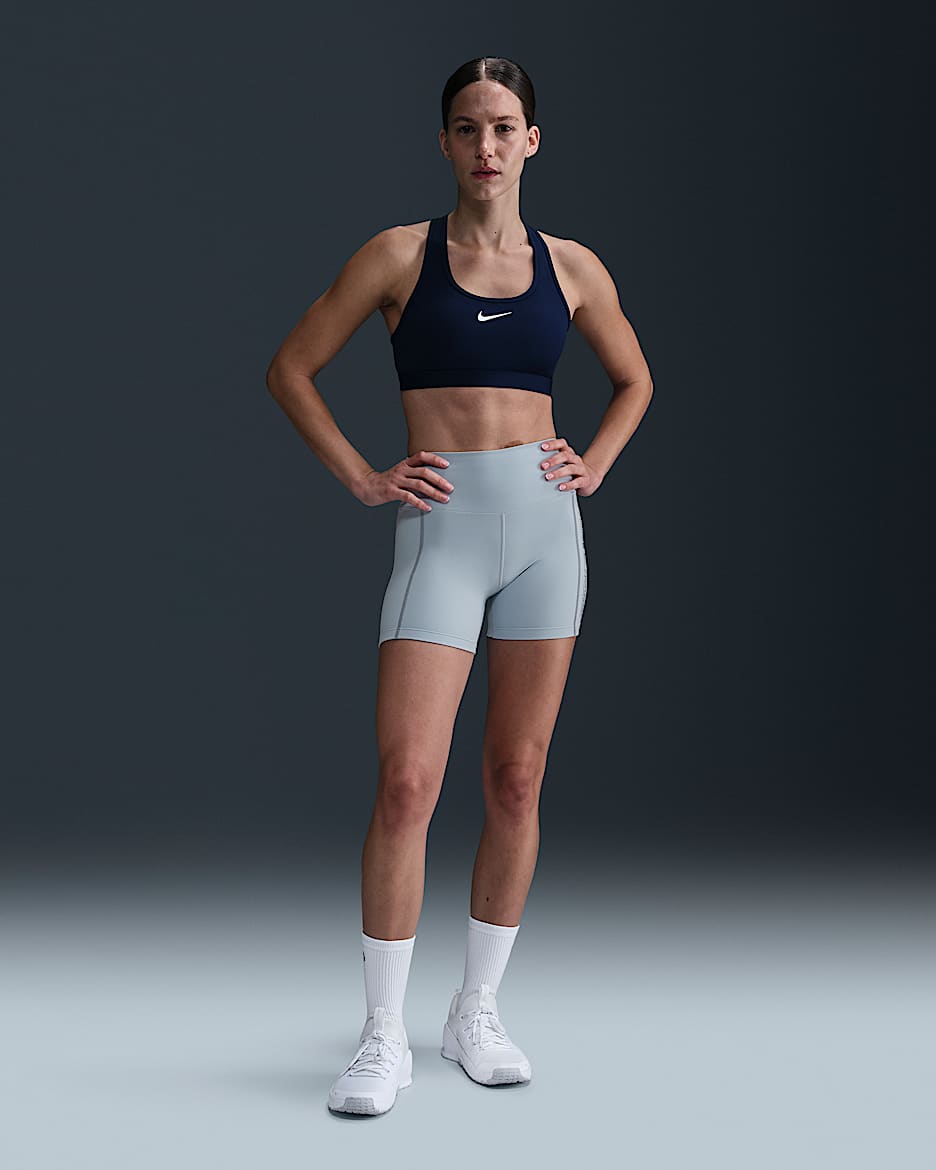 Nike One Fitted Women's Dri-FIT High-Waisted 12.5cm (approx.) Biker Shorts - Light Armoury Blue