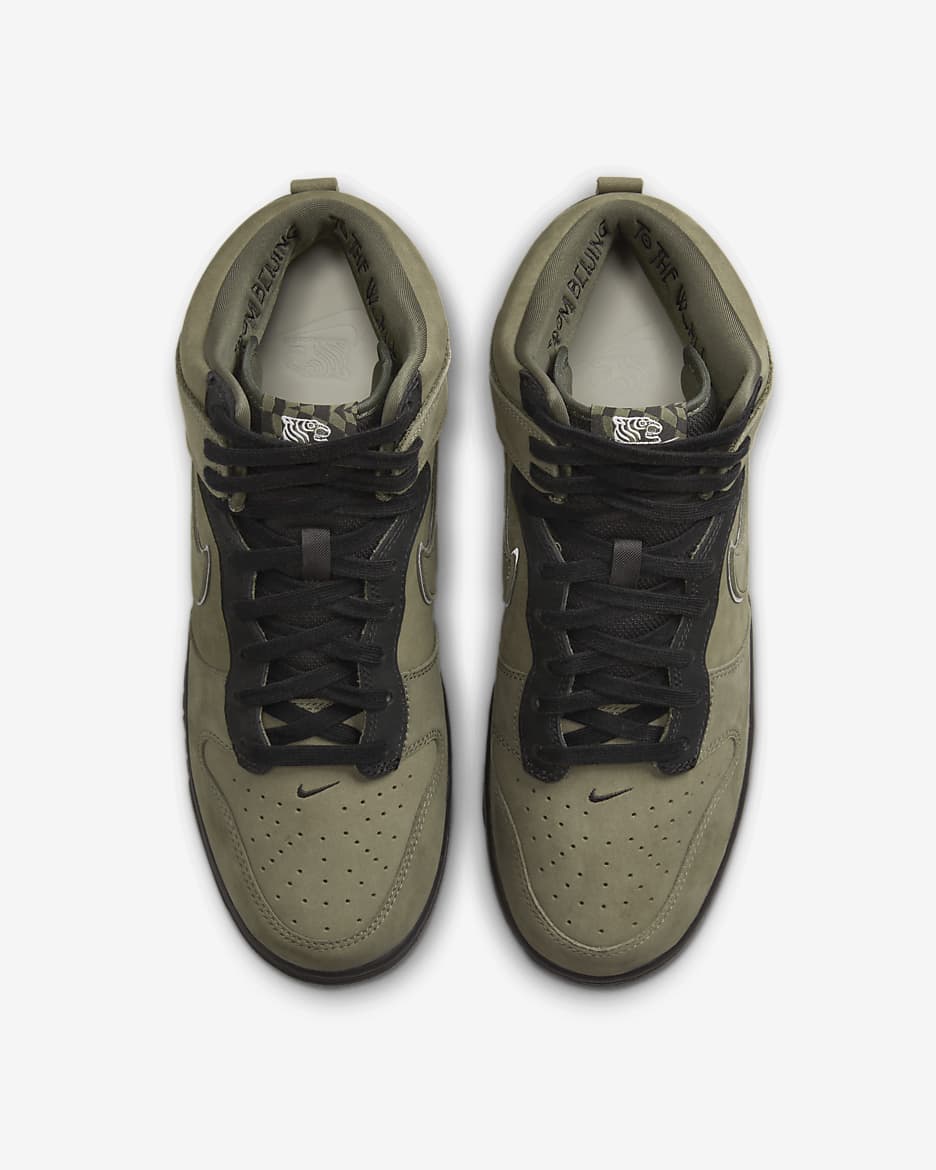 Nike Dunk High x SOULGOODS férficipő - Medium Olive/Fekete/Többszínű