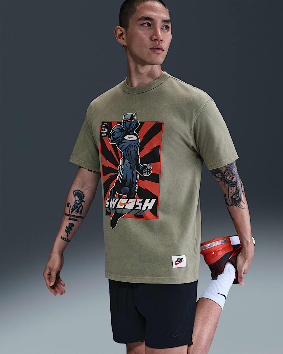 Nike 男款 Max90 健身 T 恤 - Light Army
