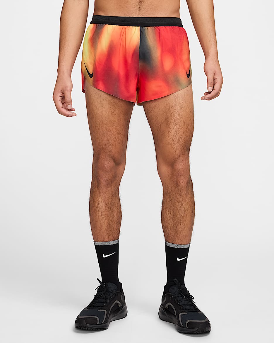 Shorts da running Dri-FIT ADV Nike AeroSwift Elite Entry – Uomo - Light Lemon Twist/Light Crimson/Nero/Nero