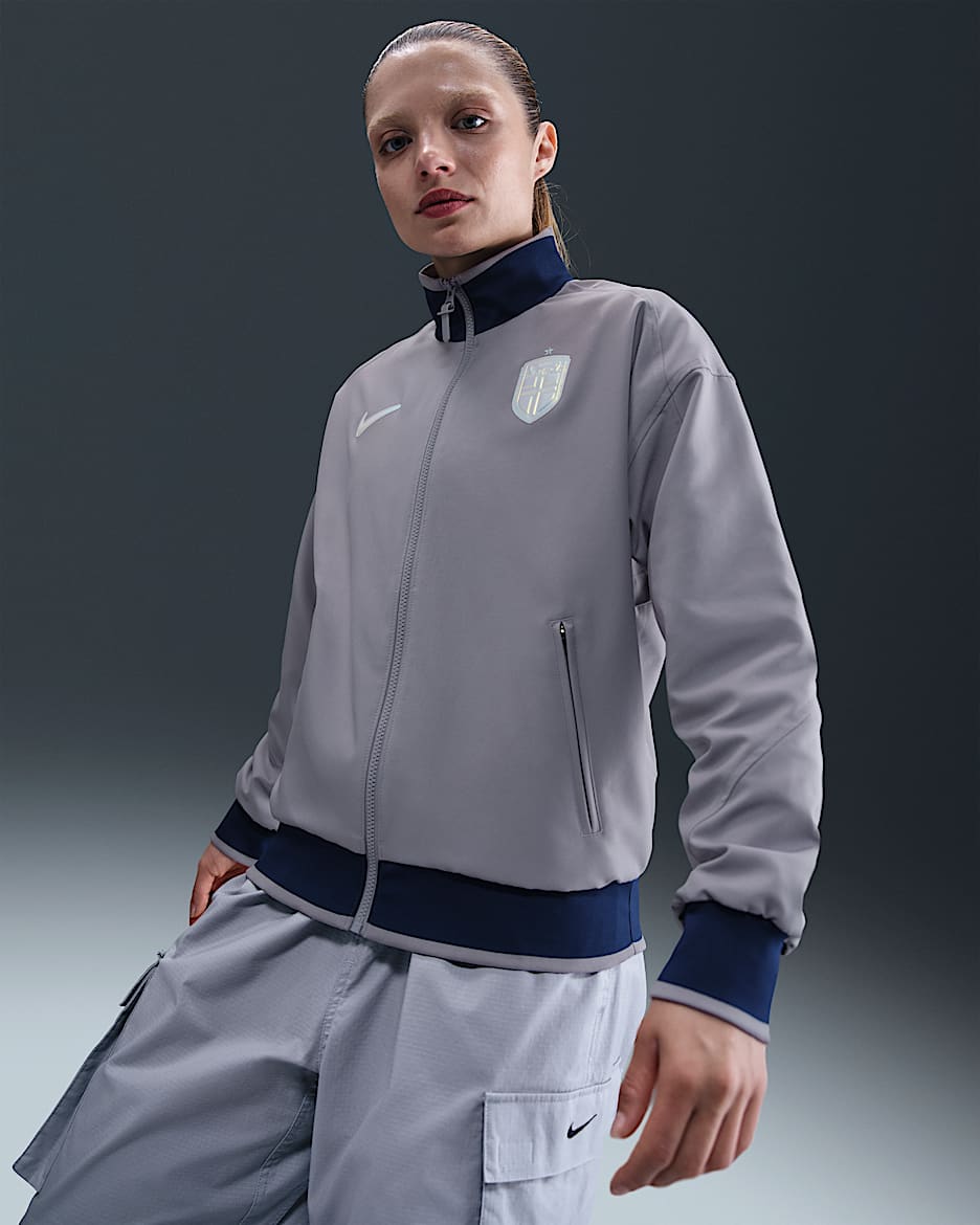 Dámská reprezentační fotbalová bunda Nike Dri-FIT Norsko Strike - Violet Haze/Bílá