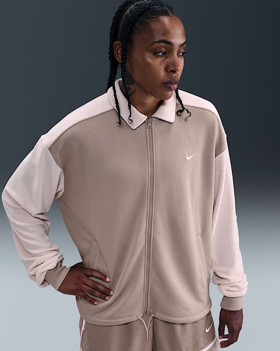 Part superior amb cremallera completa de bàsquet Nike Women - Malt/Silt Red/Malt/Blanc