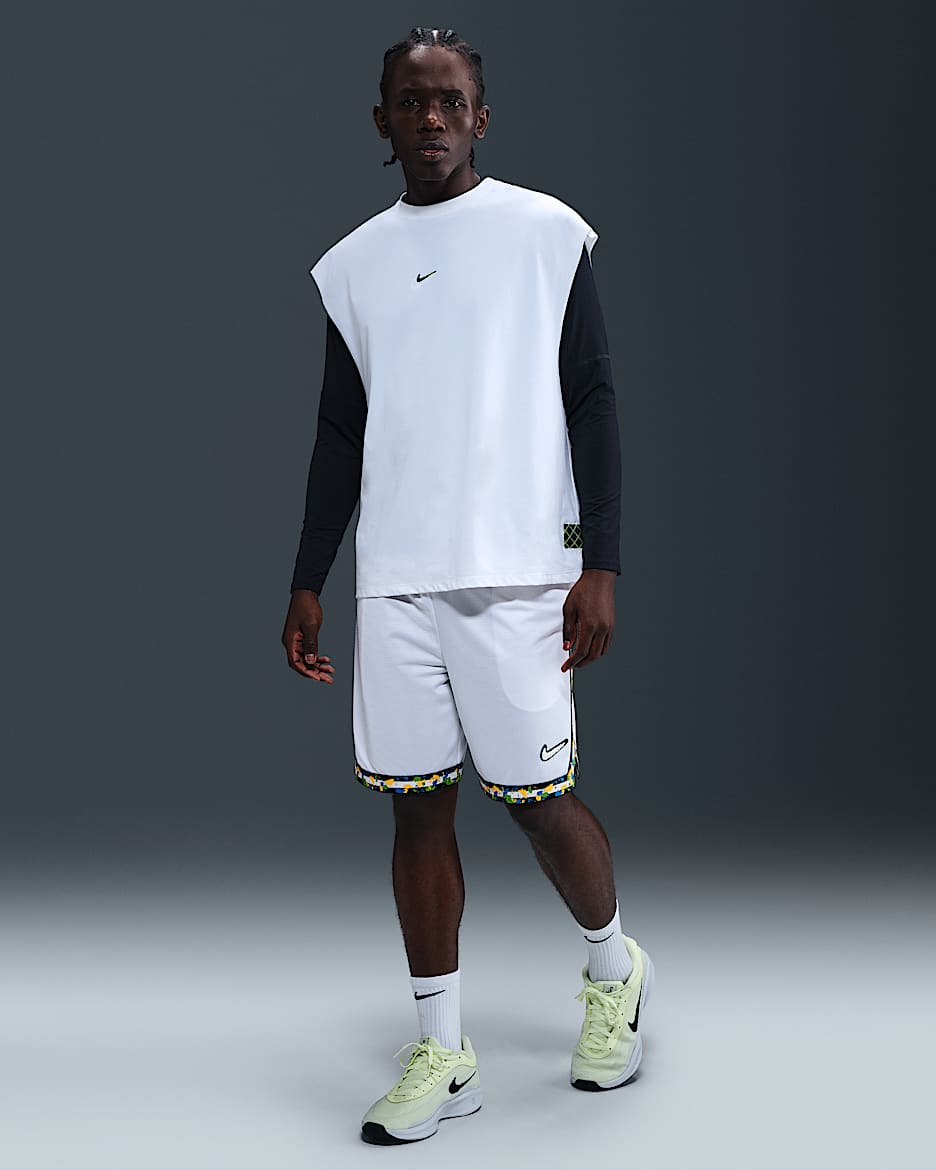 Nike DNA Pantalons curts Dri-FIT de 20 cm de bàsquet - Home - Blanc