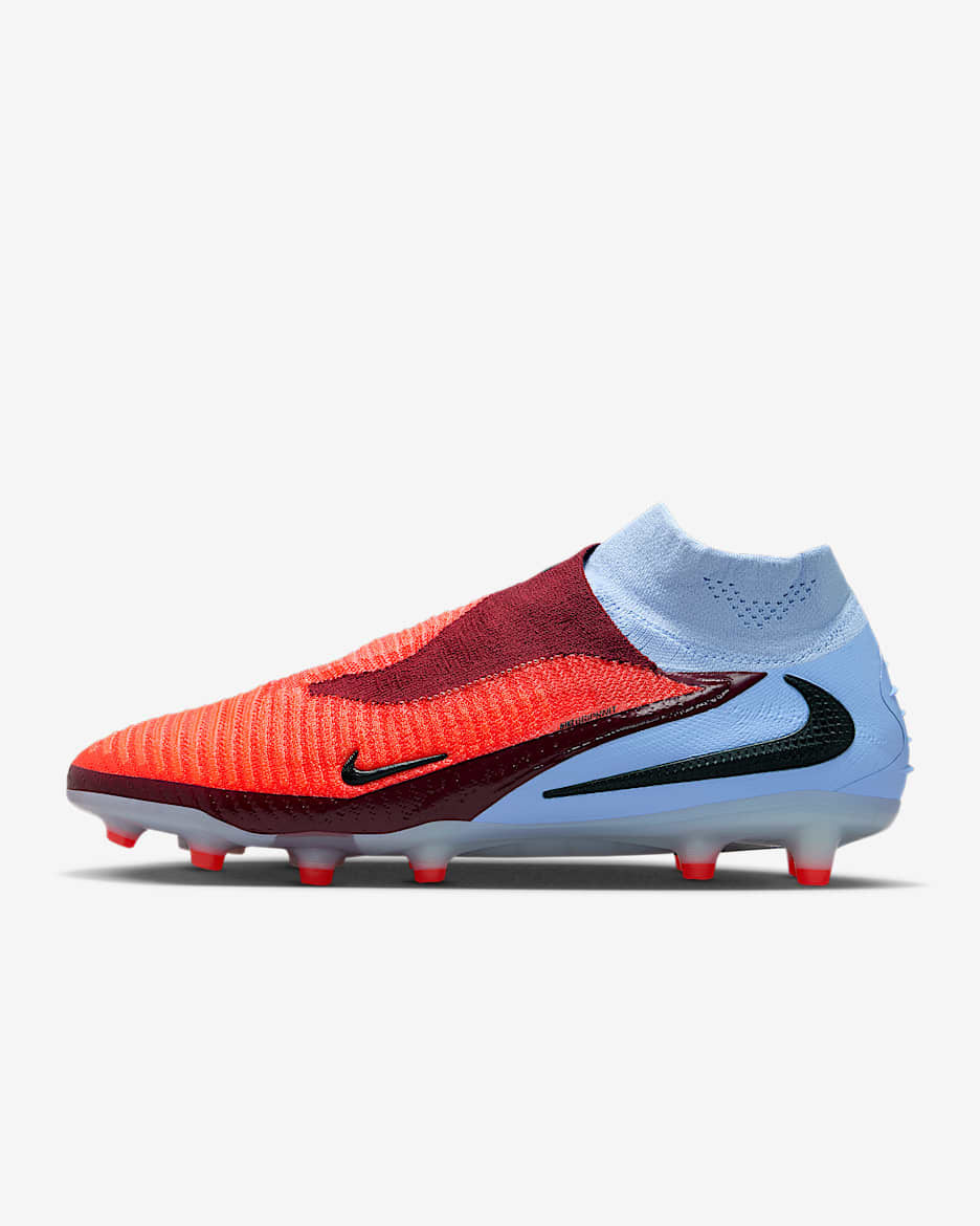 Nike Phantom 6 High Elite Artificial-Grass Football Boot - Royal Tint/Black/Bright Crimson
