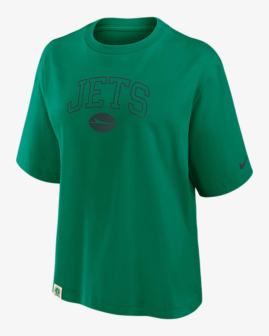 New York Jets Arch Boxy Women's Nike NFL T-Shirt - Malachite