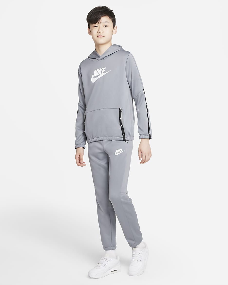 Nike Sportswear Big Kids' Tracksuit - Smoke Grey/White
