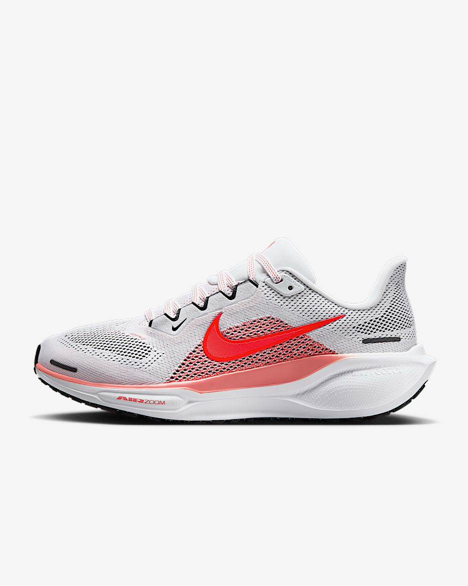 Nike Pegasus 41 Women's Road Running Shoes - White/Magic Ember/Black/Bright Crimson