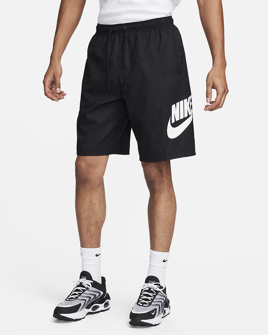 Shorts de tejido Woven para hombre Nike Club - Negro/Blanco
