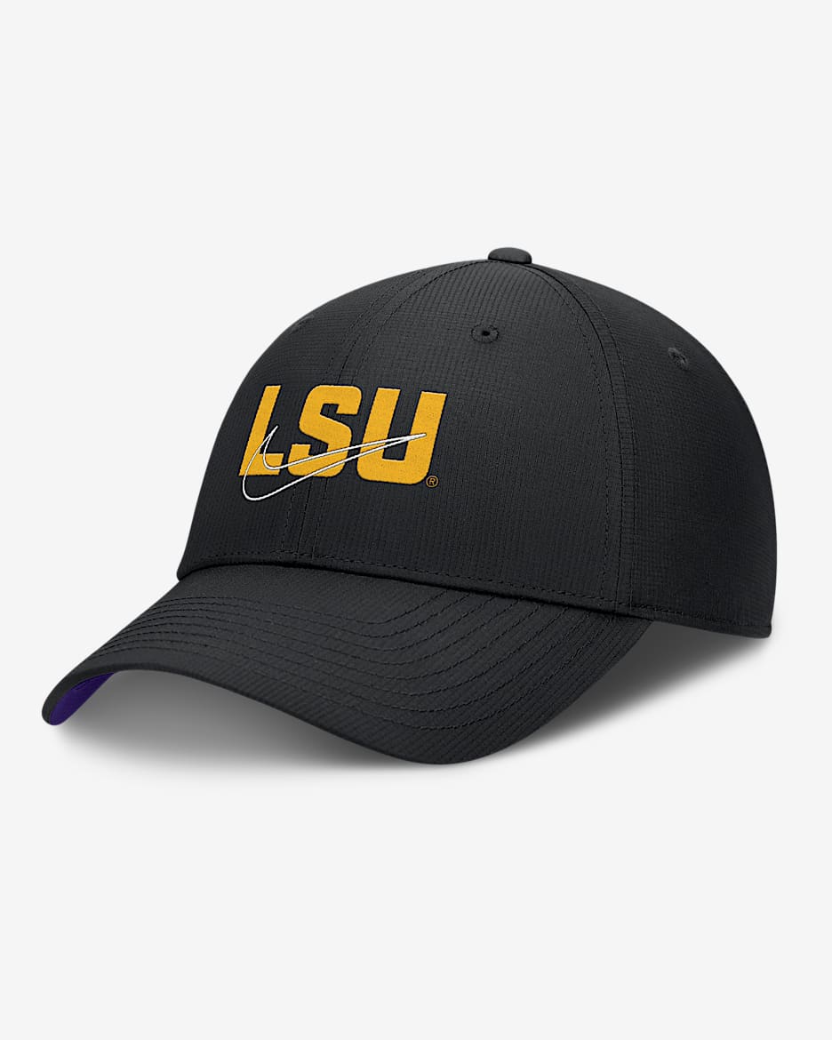 Gorra universitaria Nike Dri-FIT ajustable para hombre LSU Athletic Prep Club - Morado