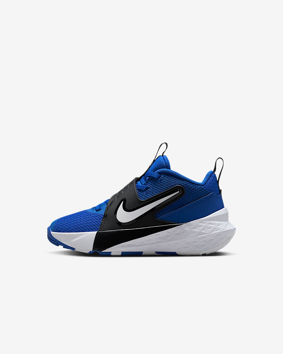 Tenis para niños de preescolar Nike Team Hustle D 12 - Royal juego/Negro/Blanco