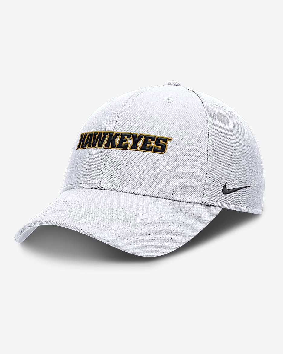 Iowa On-Field Rise Gameday Men's Nike Dri-FIT College Trucker Adjustable Hat - White