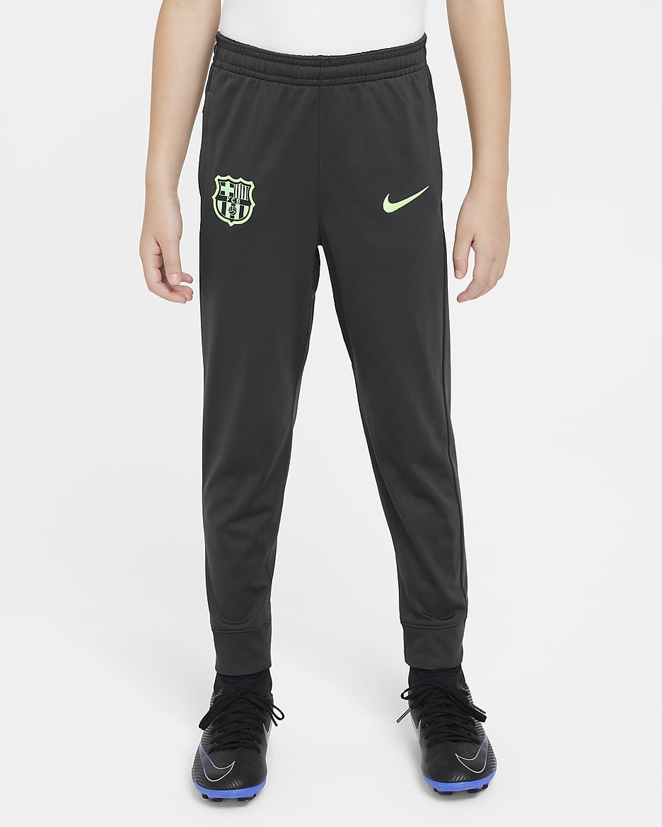 F.C. Barcelona Strike Third Younger Kids' Nike Dri-FIT Football Knit Tracksuit - Old Royal/Anthracite/Lime Blast/Lime Blast