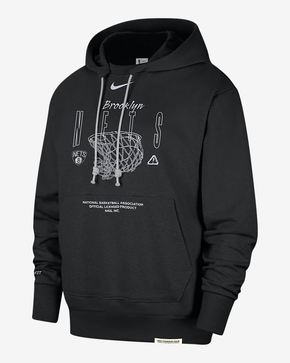 Brooklyn Nets Standard Issue Men's Nike Dri-FIT NBA Hoodie - Black