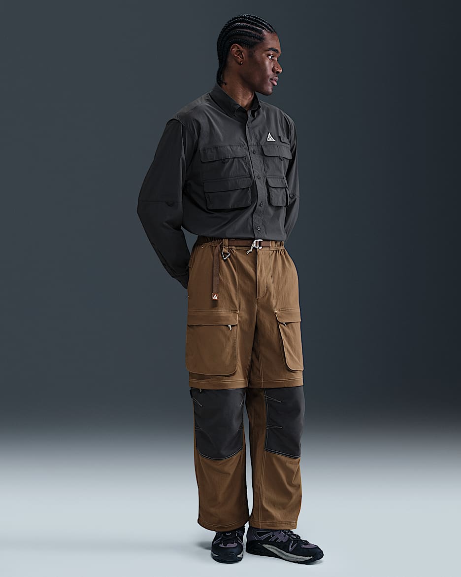 Nike ACG "Smith Summit" Men's Zip Cargo Pants - Mosswood Brown/Anthracite/Light Khaki/Summit White