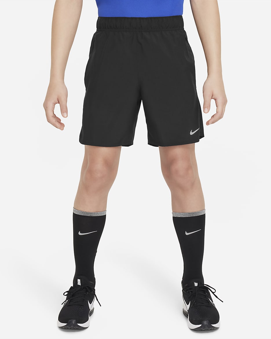 Nike Dri-FIT Challenger Trainingsshorts für ältere Kinder (Jungen) - Schwarz/Schwarz