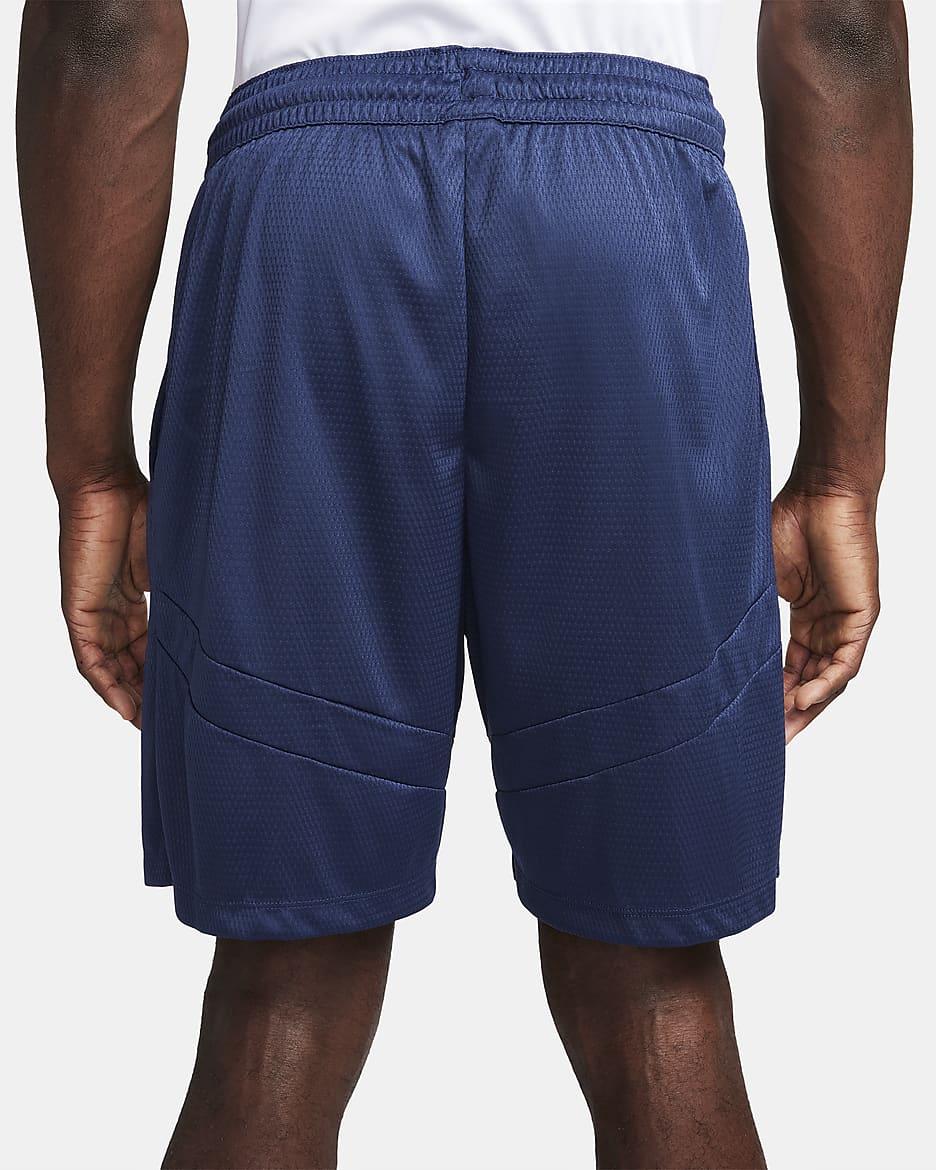 Short de basketball 20 cm Dri-FIT Nike Icon pour homme - Midnight Navy/Midnight Navy/Midnight Navy/Blanc