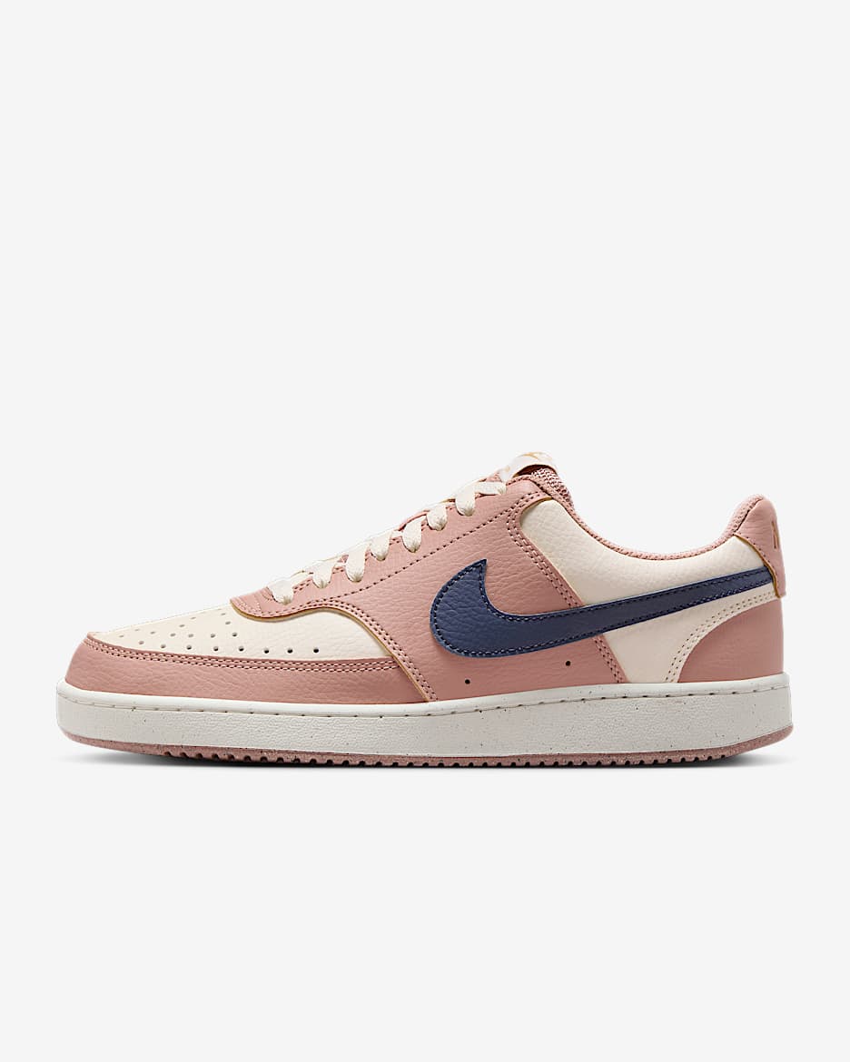 Nike Court Vision Low Next Nature Sabatilles - Dona - Particle Pink/Pale Ivory/Or metal·litzat/Midnight Navy