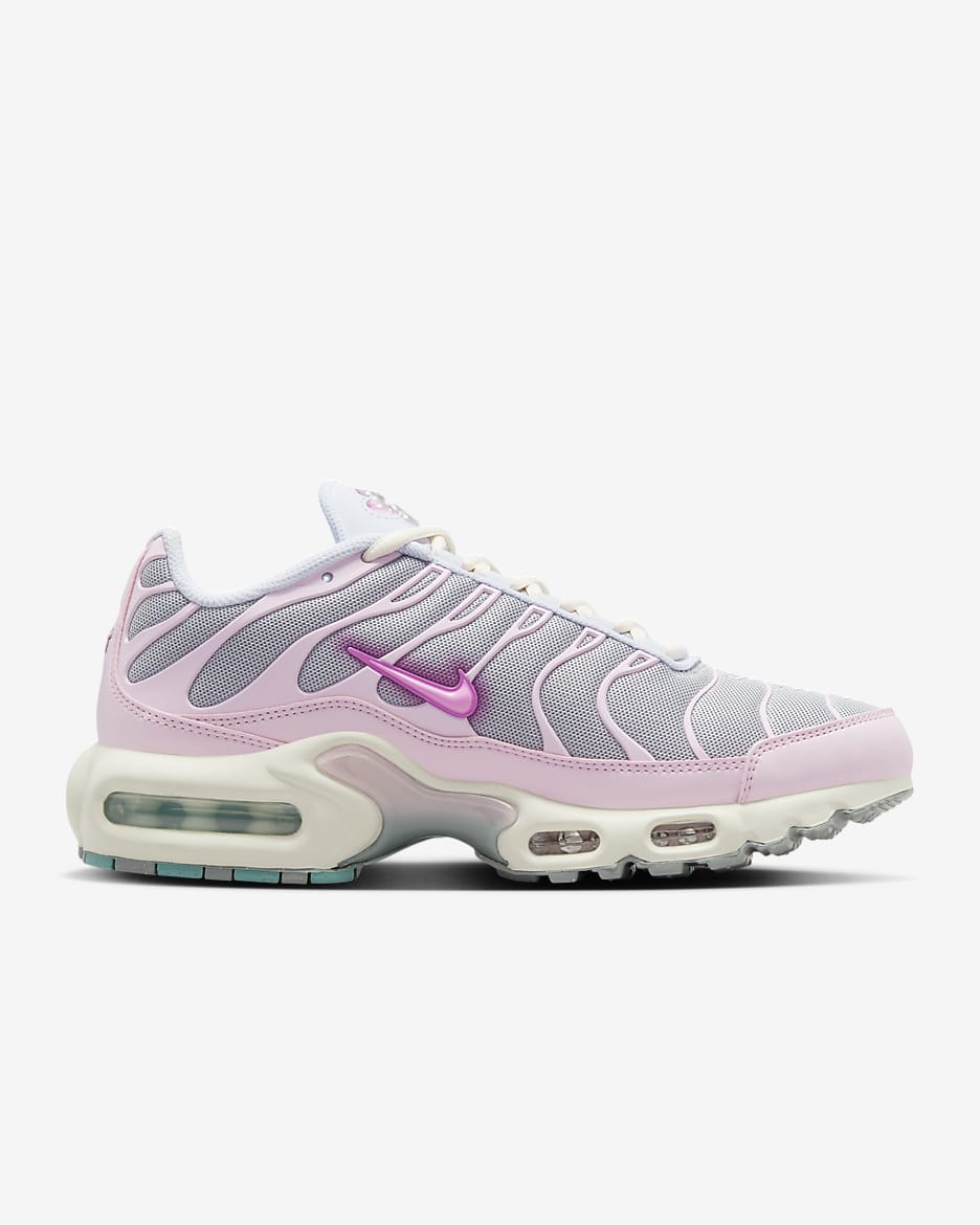 Nike Air Max Plus Women's Shoes - Football Grey/White/Pink Foam/Playful Pink