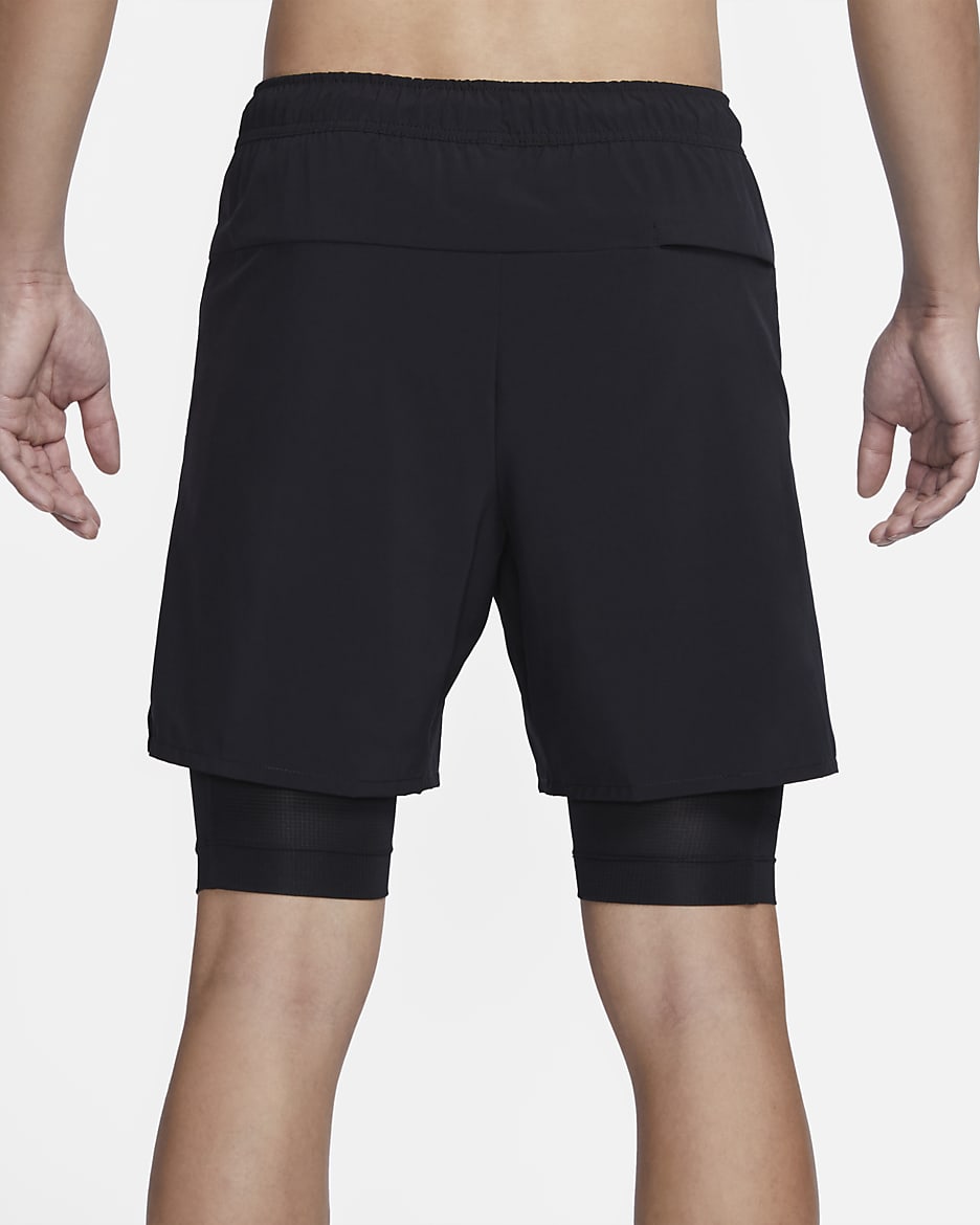 Nike Dri-FIT Unlimited Men's 18cm (approx.) 2-in-1 Versatile Shorts - Black/Black/Black/Black