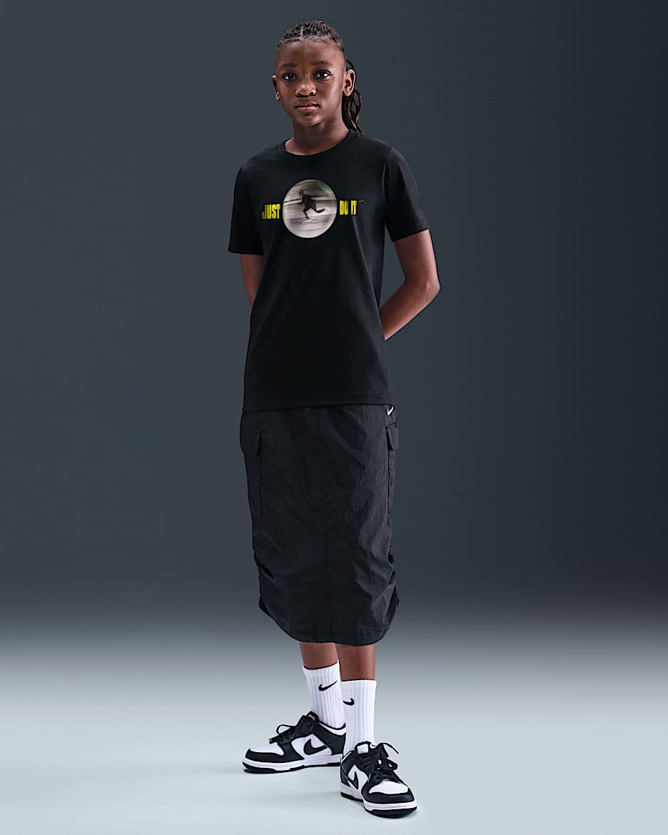 Just Do It: Nike SB Big Kids' T-Shirt - Black