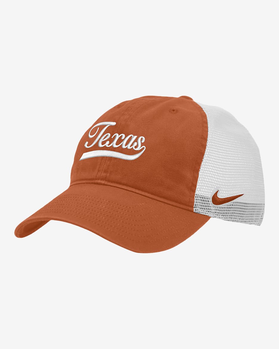 Texas Heritage86 Nike College Trucker Hat - Dark Orange