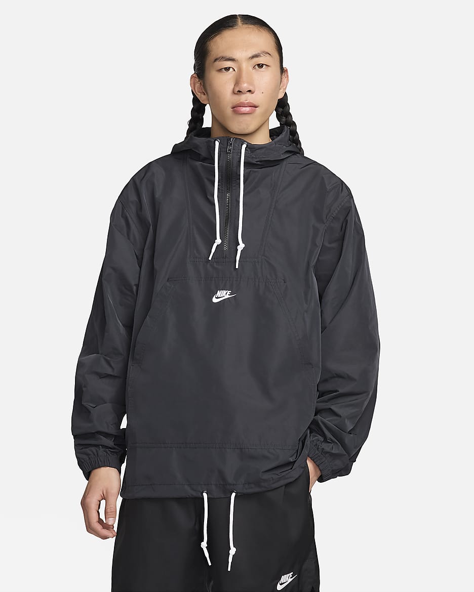 Nike Club Men's Marina Anorak - Black/White