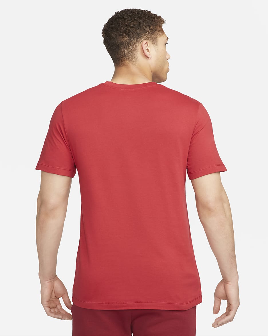 Liverpool Crest Men's Nike Football T-Shirt - Tough Red