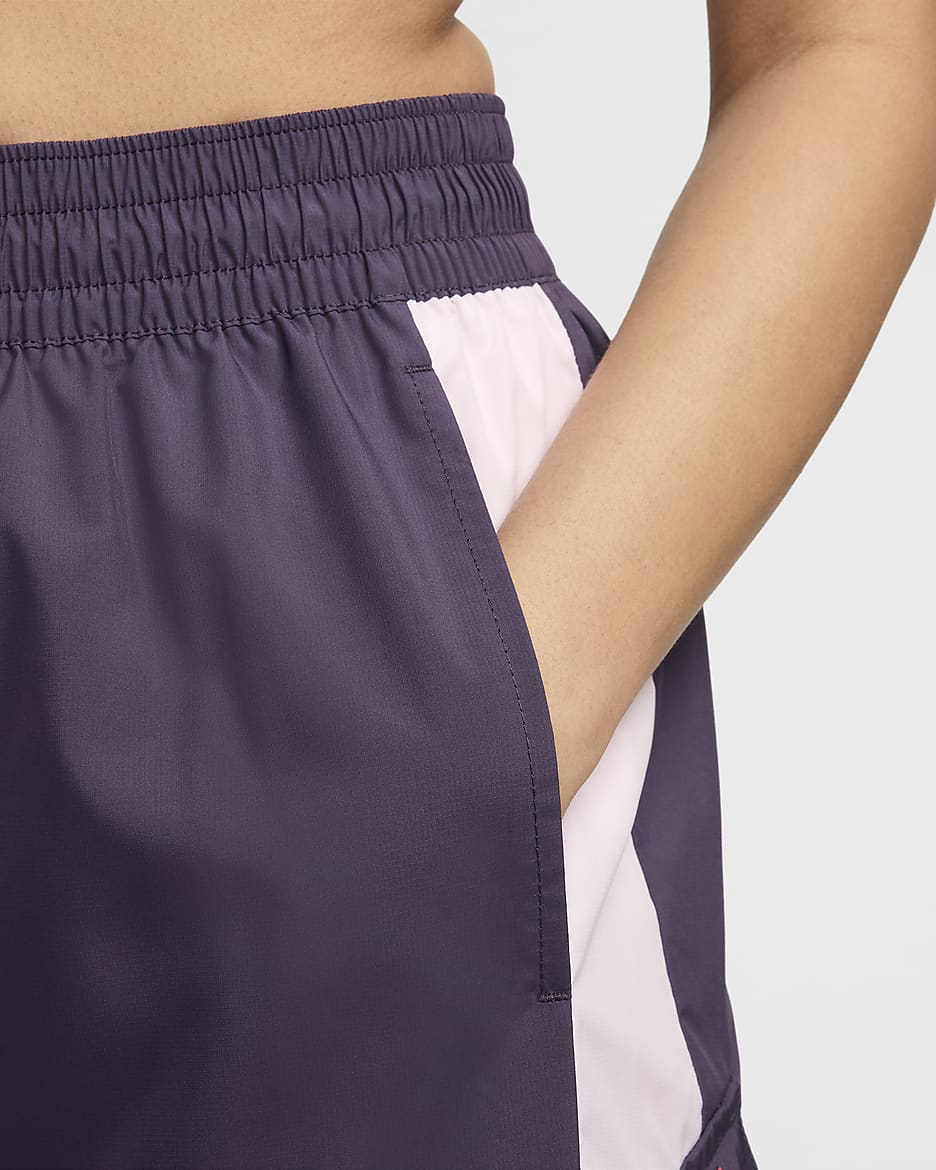 Nike Sportswear Women's High-Waisted Trousers - Dark Raisin/Pink Foam/Sail