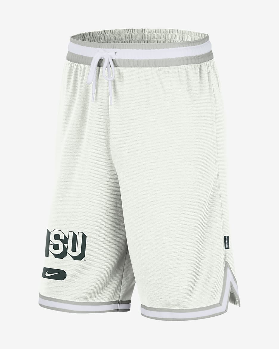 Shorts universitarios Nike Dri-FIT para hombre Michigan State DNA 3.0 - Blanco cumbre/Verde pro