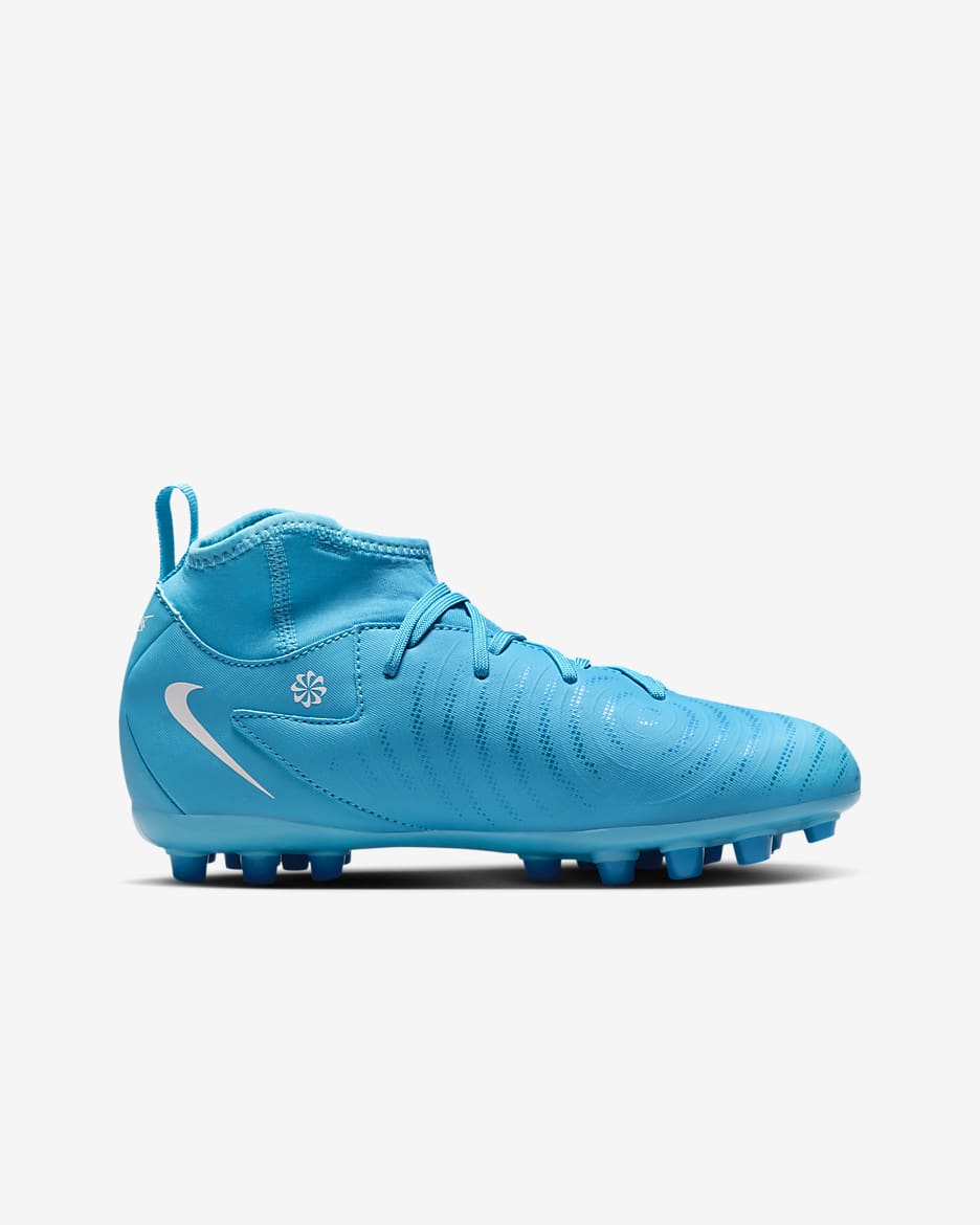 Scarpa da calcio a taglio alto AG Nike Jr. Phantom Luna 2 Academy – Bambino/a | Ragazzo/a - Blue Fury/Bianco