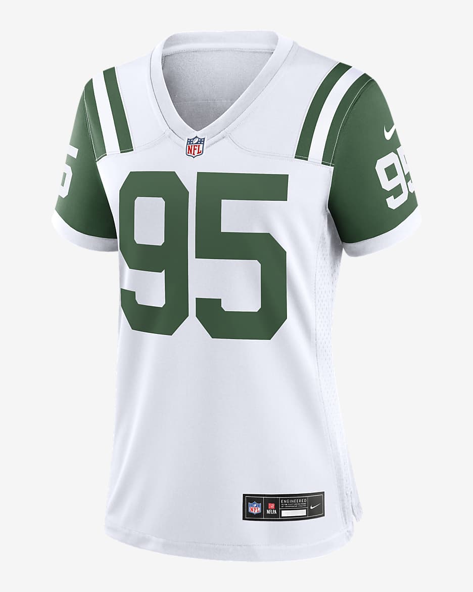 Jersey de fútbol americano Nike de la NFL Game para mujer Quinnen Williams New York Jets - Blanco