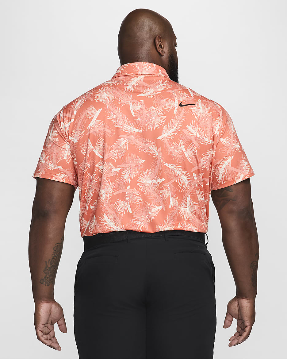 Polo de golfe Dri-FIT Nike Tour para homem - Light Madder Root/Preto