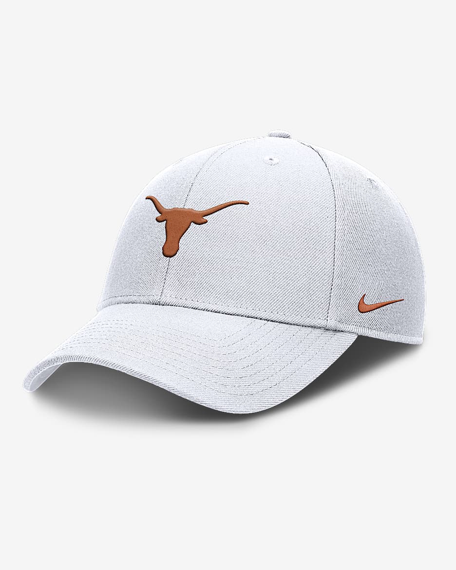 Texas On-Field Rise Gameday Men's Nike Dri-FIT College Trucker Adjustable Hat - White