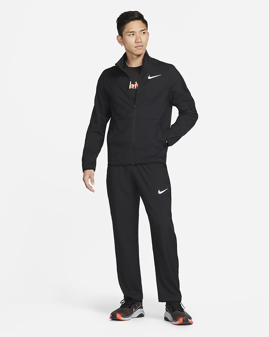 Nike Dri-FIT Men's Woven Training Jacket - Black/Black/White